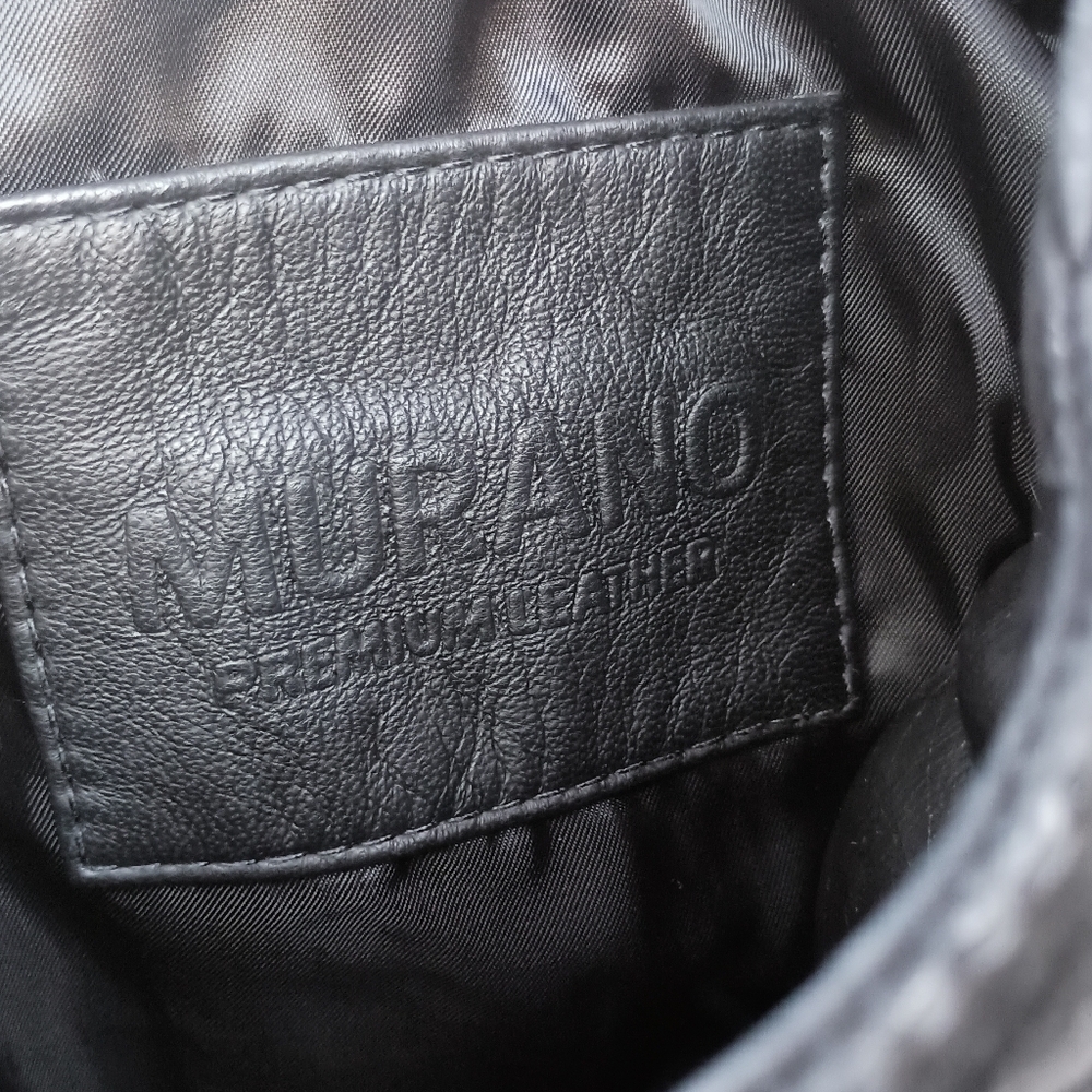 Murano Premium Leather Black Lambskin Leather and Suede Jacket_S - Picture 7 of 9